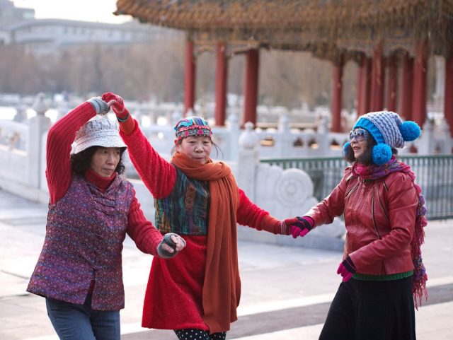 Beijing Street Scene, Chinese Dancing