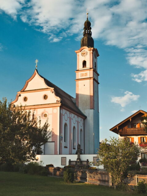 Church in Flintsbach, Bavaria, Alps, Germany