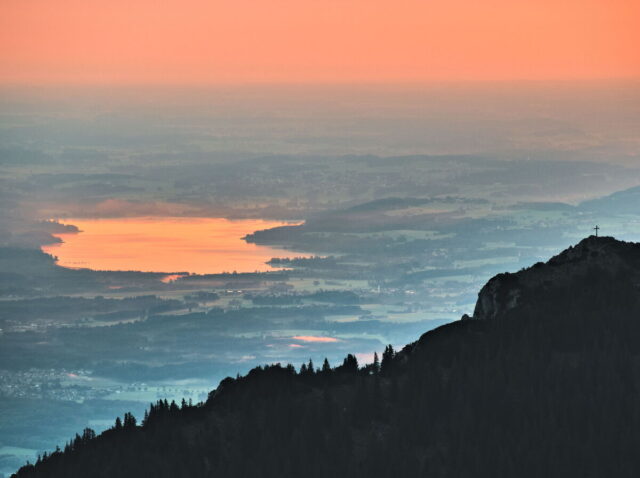 View from the Wendelstein in the morning, Bavarian Alps