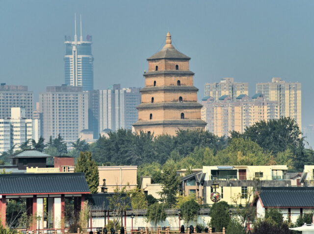 Xian, Old Town, Xian City Wall, Muslim Quarter, Giant Wild Goose Pagoda