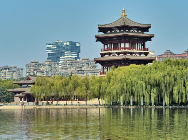 Xian, Old Town, Xian City Wall, Muslim Quarter, Giant Wild Goose Pagoda