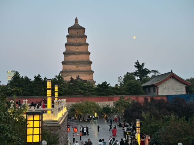 Xian, Old Town, Xian City Wall, Muslim Quarter, Giant Wild Goose Pagoda