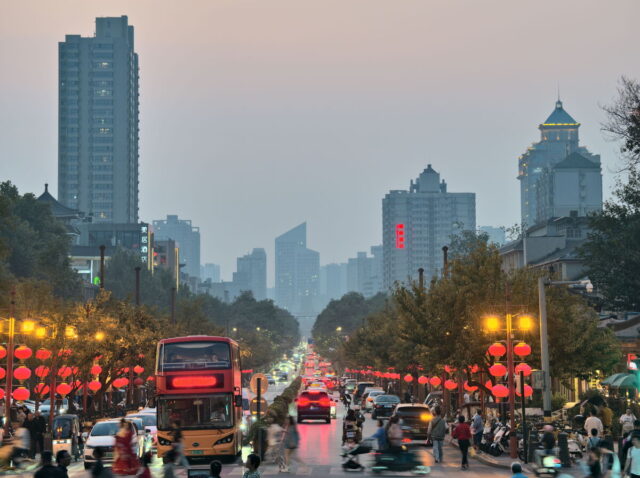 Xian, Old Town, Xian City Wall, Muslim Quarter, Giant Wild Goose Pagoda