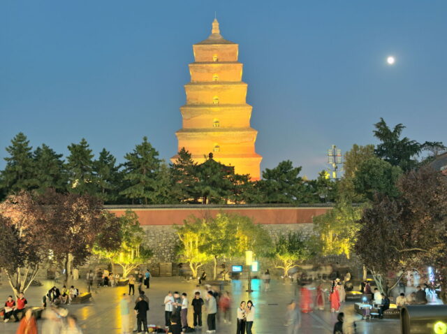 Xian, Old Town, Xian City Wall, Muslim Quarter, Giant Wild Goose Pagoda