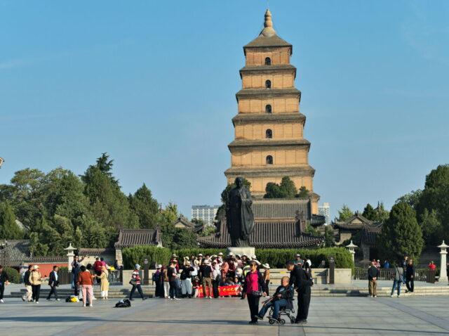 Xian, Old Town, Xian City Wall, Muslim Quarter, Giant Wild Goose Pagoda