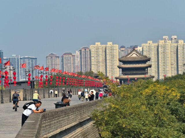 Xian, Old Town, Xian City Wall, Muslim Quarter, Giant Wild Goose Pagoda