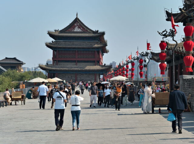 Xian, Old Town, Xian City Wall, Muslim Quarter, Giant Wild Goose Pagoda