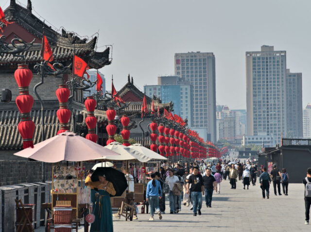 Xian, Old Town, Xian City Wall, Muslim Quarter, Giant Wild Goose Pagoda