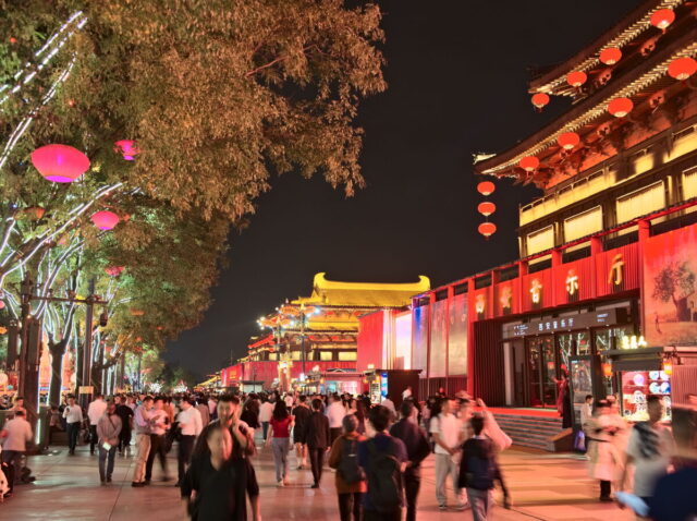 Xian, Old Town, Xian City Wall, Muslim Quarter, Giant Wild Goose Pagoda