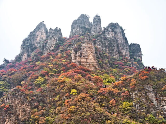 Taihang Mountains,  太行山,  Taihangshan mountains,  Hebei Province, China, 蚕姑庙南天门, Mount Cangyan