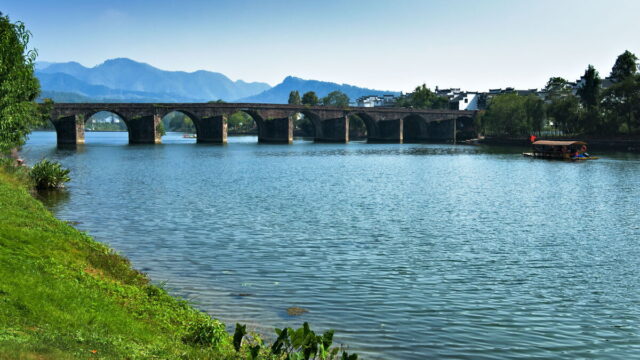 China, Anhui, Qiyunshan, mountains, old villages
